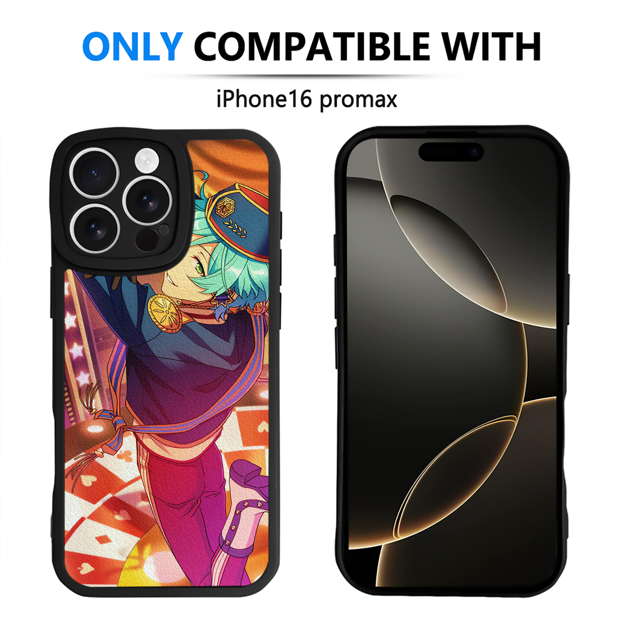 （画像用） あんさんぶるスターズ! Ensemble Stars 【iPhone 16シリーズ対応】シリコンスマホケース（レザー調） 材質：シリコン